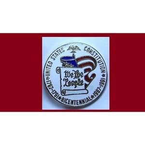 1776-1976 United States Constitution 'We The People' Bicentennial Lapel Pin